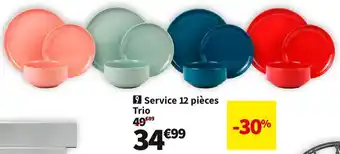 Conforama Service 12 pièces trio offre
