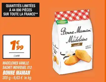 Netto Bonne maman madeleines vanille sachet individuel x12 offre