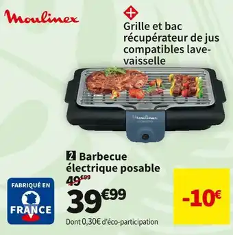 Moulinex barbecue électrique posable bg134812