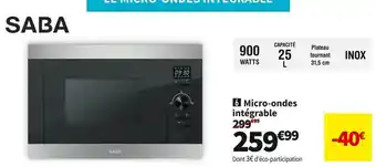 Conforama Saba micro ondes mo 2519ix offre