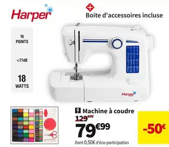 Conforama Harper machine à coudre mac5 offre