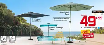 Gifi Parasol carré havane offre