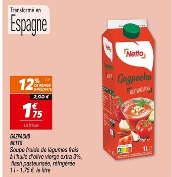 Netto Netto gazpacho offre