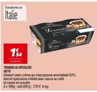 Netto Netto tiramisu au spéculoos offre