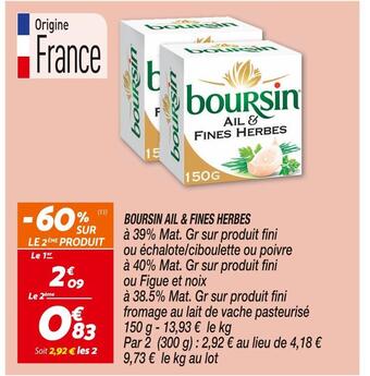 Boursin boursin ail & fines herbes