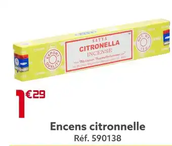 Gifi Encens citronnelle offre