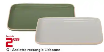 Gifi Assiette rectangle lisbonne offre