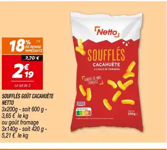 Netto Netto soufflés goût cacahuète offre