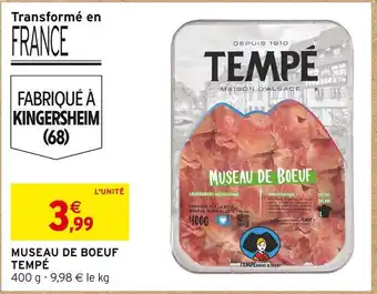 Intermarché Tempé museau de boeuf offre