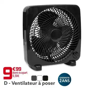 Gifi Ventilateur à poser offre