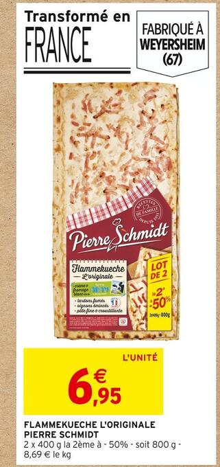 Intermarché Pierre schmidt flammekueche l'originale offre