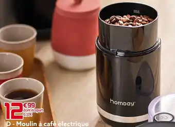 Gifi Homday moulin à café électrique offre