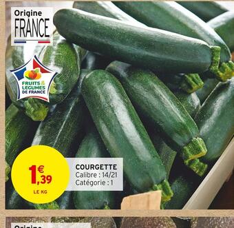 Intermarché Courgette offre