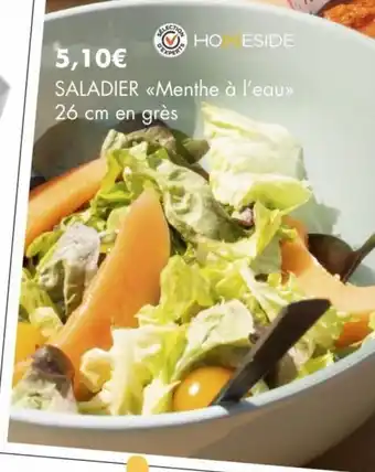 SALADIER <<Menthe à l'eau» 26 cm en grès