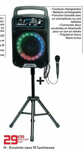 Gifi Enceinte sans fil luminseuse offre