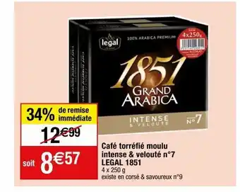 Café moulu legal