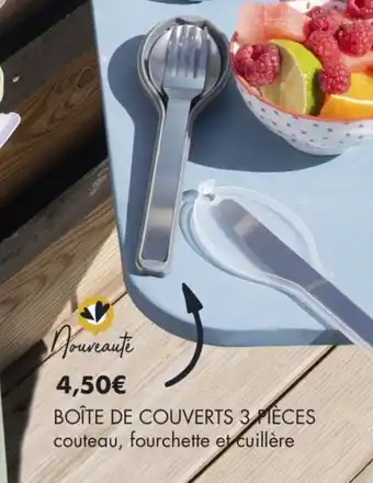 BOÎTE DE COUVERTS 3 PIÈCES couteau, fourchette et cuillère