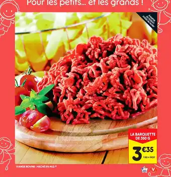 Leader Price Ciande Bovine : haché 5% M.G. offre