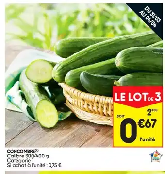 Leader Price Concombre offre