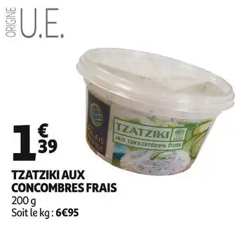 Auchan Tzatziki aux concombres frais offre