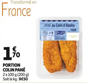 Auchan Portion colin pané offre
