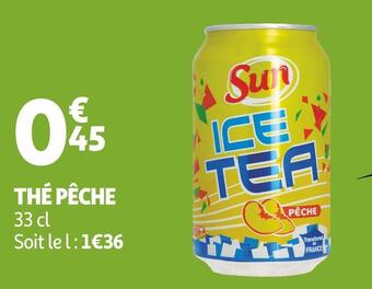 Auchan Sun thé pêche offre
