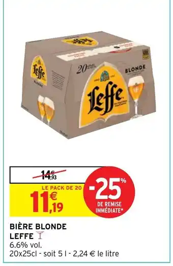 Intermarché BIÈRE BLONDE LEFFE Y offre