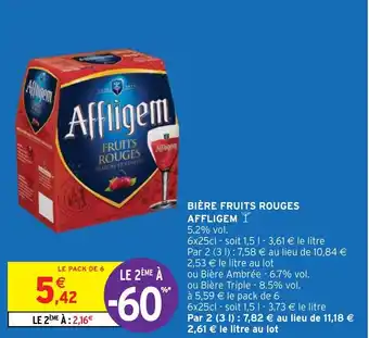 Intermarché BIÈRE FRUITS ROUGES AFFLIGEM T offre
