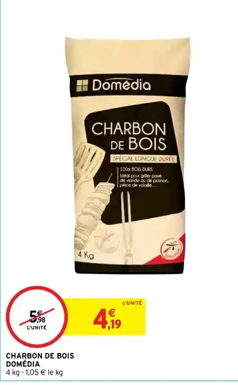 Intermarché CHARBON DE BOIS DOMÉDIA offre
