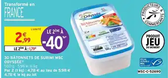 Intermarché 30 BÂTONNETS DE SURIMI MSC ODYSSÉE offre