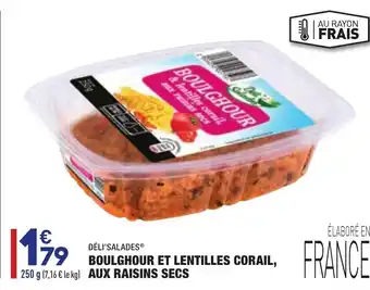 ALDI Boulghour et Lentilles Corail aux Raisins Secs offre