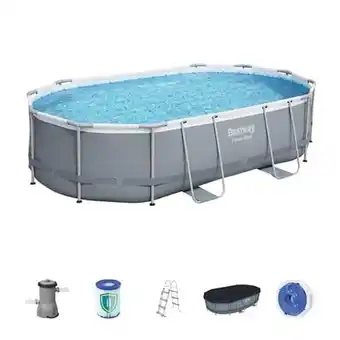 Bricomarché Piscine tubulaire power steel - ovale - l488xh107xp305cm offre