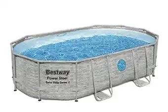 Bricomarché Piscine tubulaire power steel swim vista - ovale - l488xh100xp305cm offre