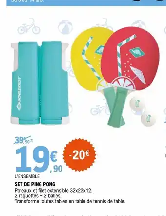 E.Leclerc Jardi Set de ping-pong offre