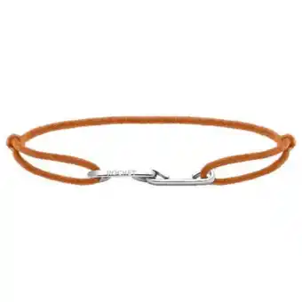 3 suisses Rochet - bracelet rochet b226019 - love acier avec lien cordon orange réglable - bijoux homme offre
