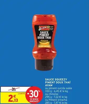 Intermarché SAUCE SQUEEZY PIMENT DOUX THAÏ AYAM offre