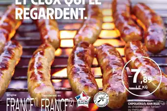 Intermarché CHIPOLATAS (1) JEAN ROZÉ ou chipolatas aux herbes(¹) ou merguez) offre