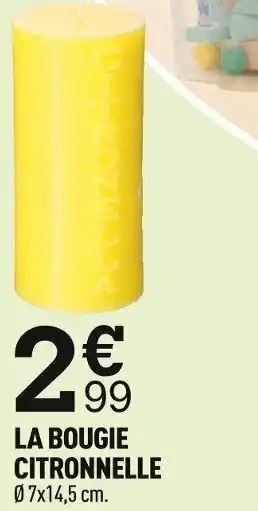 Centrakor LA BOUGIE CITRONNELLE Ø 7x14,5 cm. offre