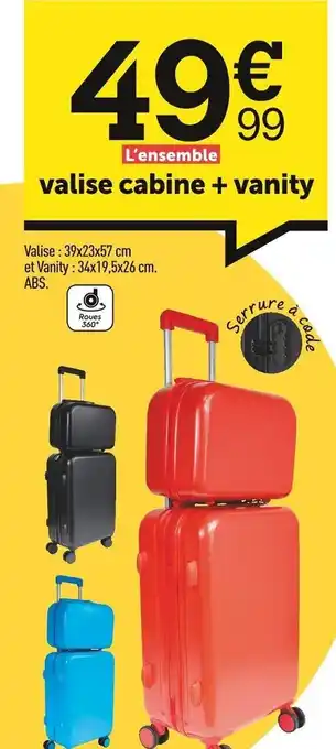 Centrakor valise cabine + vanity offre
