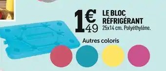 Centrakor LE BLOC RÉFRIGÉRANT 49 25x14 cm. Polyéthylène. offre