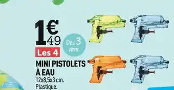 Centrakor MINI PISTOLETS À EAU 12x8,5x3 cm. Plastique. offre