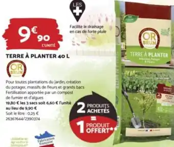 Bricomarché TERRE À PLANTER 40 L offre