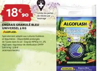 Bricomarché ENGRAIS GRANULÉ BLEU UNIVERSEL 5 KG offre