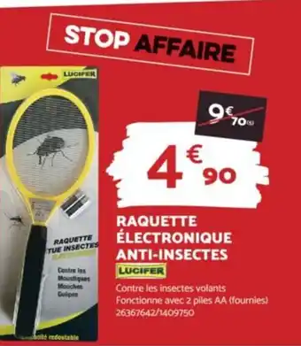 RAQUETTE ÉLECTRONIQUE ANTI-INSECTES