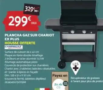 Bricomarché PLANCHA GAZ SUR CHARIOT EX PLUS offre