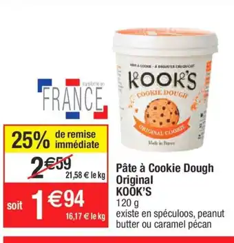 Cora x Carrefour Pâte à Cookie Dough Original KOOK'S offre
