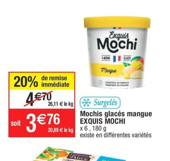 Cora x Carrefour Mochis glacés mangue EXQUIS MOCHI offre