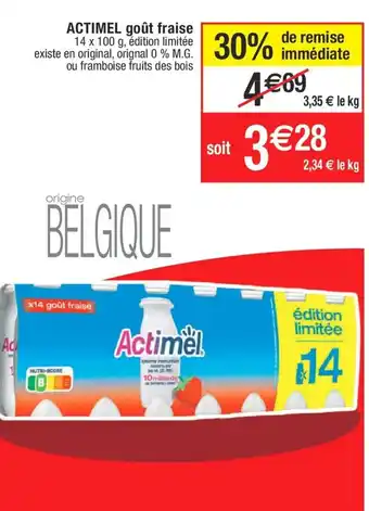 Cora x Carrefour ACTIMEL goût fraise offre