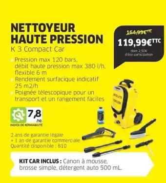 Cora x Carrefour NETTOYEUR HAUTE PRESSION offre