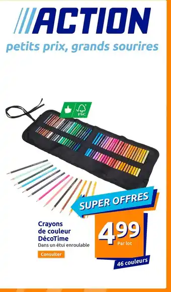 Action ACTION Crayons de couleur offre